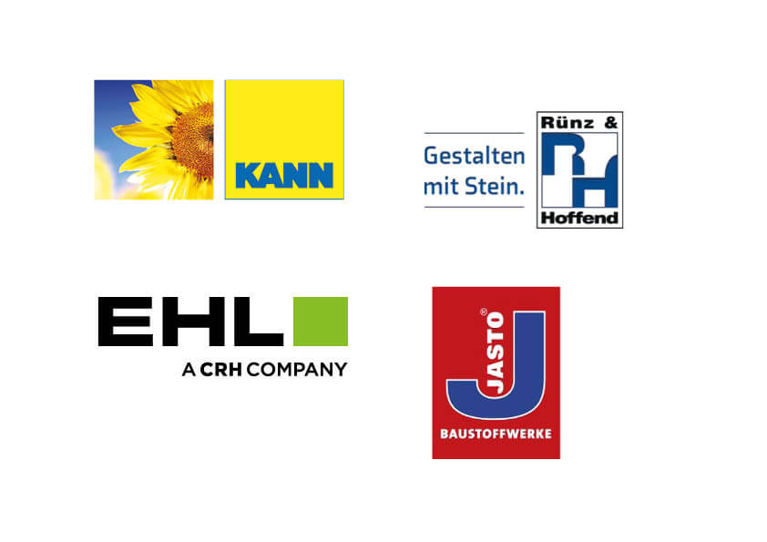 Logos von Galabau Baustoffherstellern